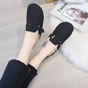 버클 털슬리퍼 퍼안감 뮬 보온 한파 방한 겨울 귀여운 발편한슬리퍼 회사슬리퍼