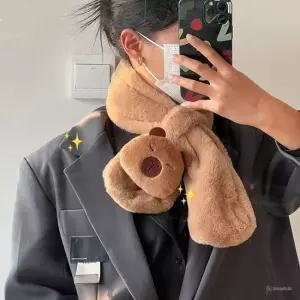 카피바라 머플러 인형 캐릭터 스카프 목도리 미니 퍼 카피바라머플러 동물머플러