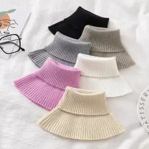 여성 페이크 니트 목폴라 1P 레이어드 얇은 공갈 목티 페이크목폴라 니트넥워머