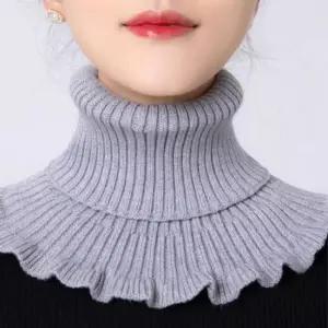 여성 페이크 목폴라 1P 니트 넥워머 얇은 공갈 목티 페이크목폴라 니트넥워머 가짜공갈티