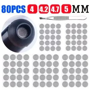 이어폰 방진 네트워크 보호기 메쉬 4mm 자체 접착 DIY 필터 헤드폰 액세서리