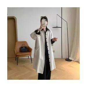 여자 스타일 롱 가디건 가을 신상 솔리드 트렌치코트 하프 캐주얼 카디건 오피스룩 상의 SPO마켓3