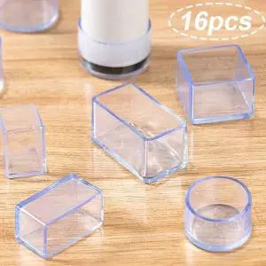 고무마개 파이프 배관 16개 실리콘 의자 다리 패드 투명 가구 테이블 콘센트 PVC 침묵 미끄럼방지 바닥 보