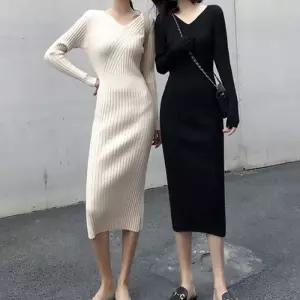 VIDS-SS1279 골지 니트 롱 원피스