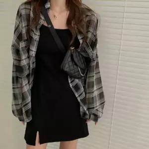 VIDS-SS1280 원피스 체크 셔츠 세트