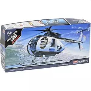 아카데미과학 휴즈 500D 폴리스 헬기 조립식 모형 키트 스케일 정밀 모델 헬리콥터 장난감