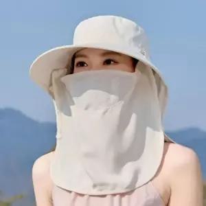 여성 아이스 풀커버 마스크 플랩캡 모자 선쉐이드 썬햇