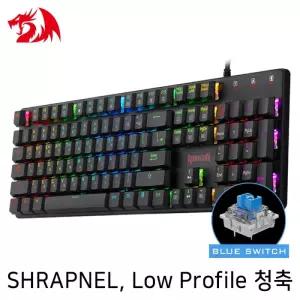 Redragon Low Profile RGB 게이밍 키보드 (청축)