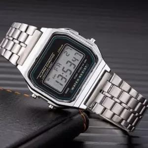 알람 손목 디지털 전자 패션 시계 레트로 사각전자시계 패션손목시계 메탈전자시계