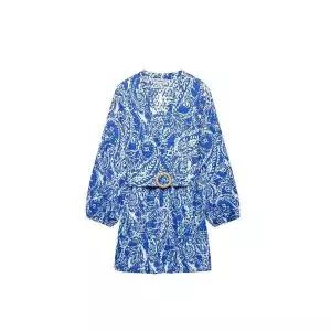 여성 출근룩 고급정장 원피스 여름 아이템 벨트 자수 프린트 셔츠형 스포M2