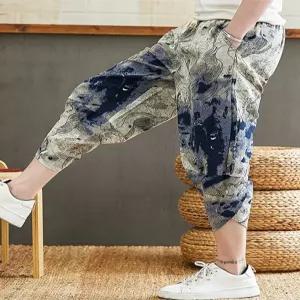 배기 린넨 남성 슬랙스 벌룬 조거팬츠 통바지 마바지 반바지 데일리