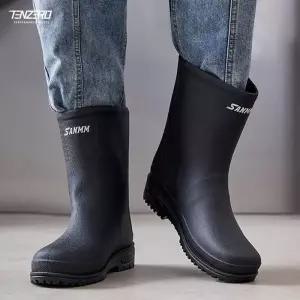 [비에프엘아웃도어]텐제로 남녀공용 무광컴포트미들탑 레인부츠 장화 방수장화 작업화