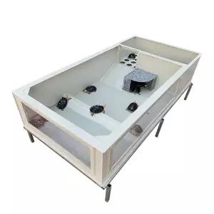 반수생 거북이수조 초대형 분리 먹이 육지 플라스틱 사육 수족관 사육장 쉼