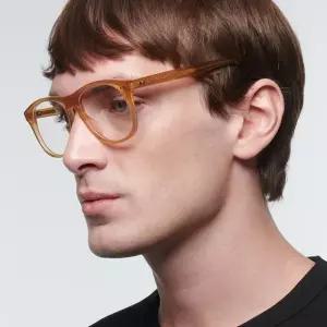 안경테 CL50130I 047 투명 브라운 오버핏 명품 사각 뿔테