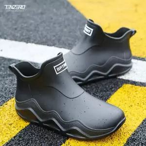 [비에프엘아웃도어]텐제로 남녀공용 웨이브라인 2컬러 단목 레인부츠 2컬러 장화 방수