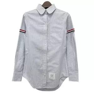 [논현 더팩토리] 25FW  삼선 암밴드 옥스포드 스트라이프 셔츠 (FLL019E 00098 480)