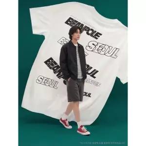 매장정품 빈폴 26SS PAPER PRESS X BEANPOLE 백프린트 코치 아우터 - 블랙(BC6364K075) 218795