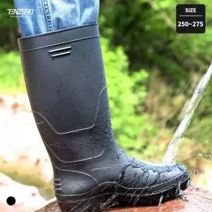 [비에프엘아웃도어]텐제로 남성 솔리드 하이탑 롱레인부츠 장화 방수화 작업화 고무장