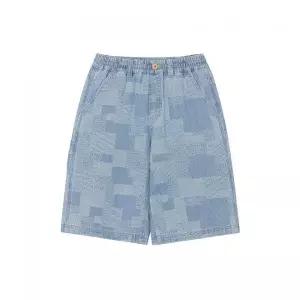 리 LEE KIDS 데님 자카드 반팔 숏츠 인디고 LK2602IS90IN 163159