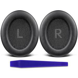 [미국배송] 이어펀 웨이브 프로 ANC 헤드폰용 소울윗 프로페셔널 교체 이어 패드 부드러운 단백질 가죽으로 된 패드 쿠션 고밀도 소음 차단 폼 - 블랙