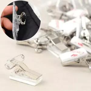 [문구/오피스] 부착식 다목적 집게핀 100개입 명찰 명찰부착용 집게옷핀 이름표 집게핀 찝게 집게핀