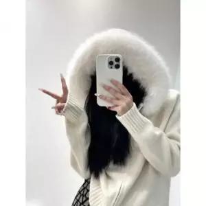 [옷은날개] 퍼후드도톰가디건