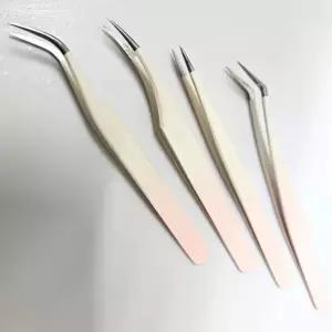 전문가용 속눈썹 연장 핀셋 4종세트 래쉬 쪽집게