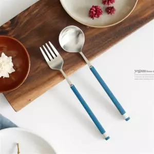 [2HOT] 카라 실버 NAVY 커트러리 (디저트)