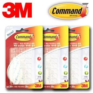 60P 투명 장식용전선 코맨드 학교 쓰리엠 3M 테코 클립