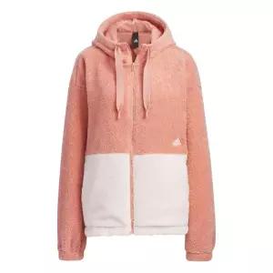 [아디다스]아디다스 남여공용 컬러블록 플리스 뽀글이 집업후드 자켓 핑크 IK9864