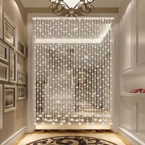 크리스탈 비즈 커튼 투명 럭셔리 입구 장식 거실 구슬 커텐