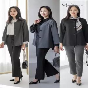 [마담4060]엄마옷 마담4060 (110size)(3color) 데일리 여성 노카라플레어자켓 -RHJK24