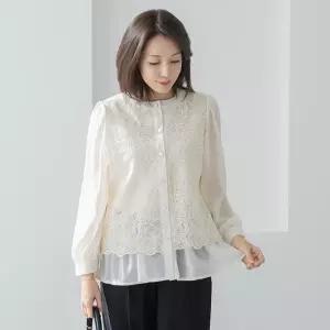 [마담4060]엄마옷 마담4060 크림레이스 여성 데일리 블라우스-RBL2601015-