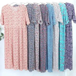 스판 좋은 여성 홈웨어 반팔 나시 셔링 원피스 잠옷