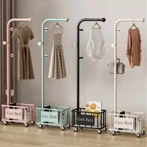 이동식 수납행거 옷걸이 행거 스탠드 블랙 인테리어 가방걸이 모자