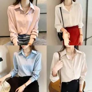 기본 쉬폰 블라우스 여성서츠