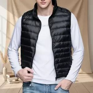 [다잇템] 남성 경량 오리털 스탠드넥 슬림핏 패딩조끼