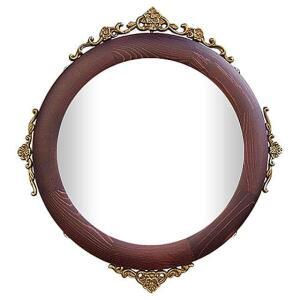 AW017068 IG7152 월넛 원목 무궁화주석장식 벽거울 38cm 학교