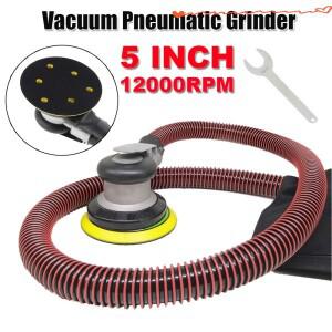 진공 공압 연마기 12000RPM 진공 샌딩기 기계 1.5m 에어 튜브 연마 및 샌딩용 6 홀 샌딩 패드 5 인치