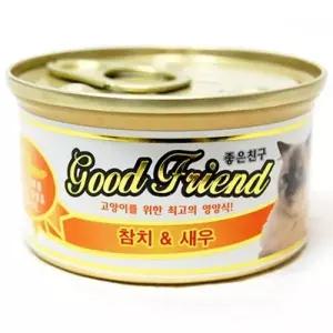 굿프랜드 참치와새우_고양이 85g 24개