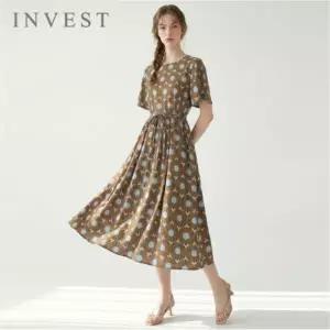 [인베스트] 에스닉 나염 플리츠 롱 원피스_IN6M1OP3641
