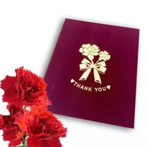나은상점 금박 카네이션 감사장 만들기(5명용) 와인 어버이날 스승의날 감사 선물