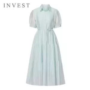 [인베스트] 셔츠 핏 티어드 롱 원피스_IN6M3OP3531