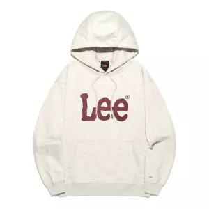 리 LEE 빅 트위치 로고 후드 티셔츠 오트밀 LE2503HD01OT 161953