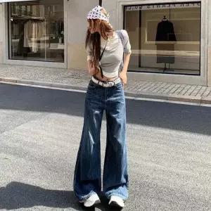여사친 팬츠 빈티지 데님 안 일자핏 러블리 다리 슬림핏 부츠컷 청바지 하이웨이스트 와이드 붙고 다올1