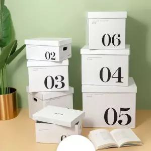 키밍 종이 정리함 리빙박스 상자 소품 수납함 다용도/리빙/박스/정리/수납/손잡이/문서/학교/수납용/DIY