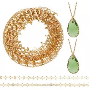 PH PandaHall 3.2 야드 18K 금 도금 갤러리 와이어 주얼리 베젤 스트립 구리 공예 DIY 핸드메이드 목걸이