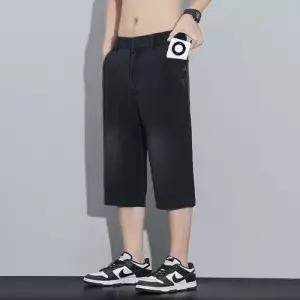 남성용 팬츠 데님 여름 데님반바지 반바지 슬림핏 얇은 7부 M스포2