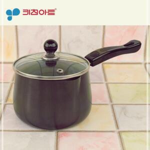 키친아트 쥬노블랙 경질 14cm 밀크편수 그릇 포트 스프 커피