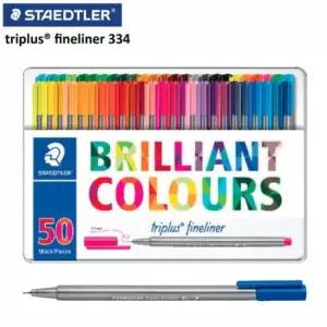 [문구/오피스] 화인라이너 세트 50색 틴케이스 334 스테들러 싸인펜 아동사인펜